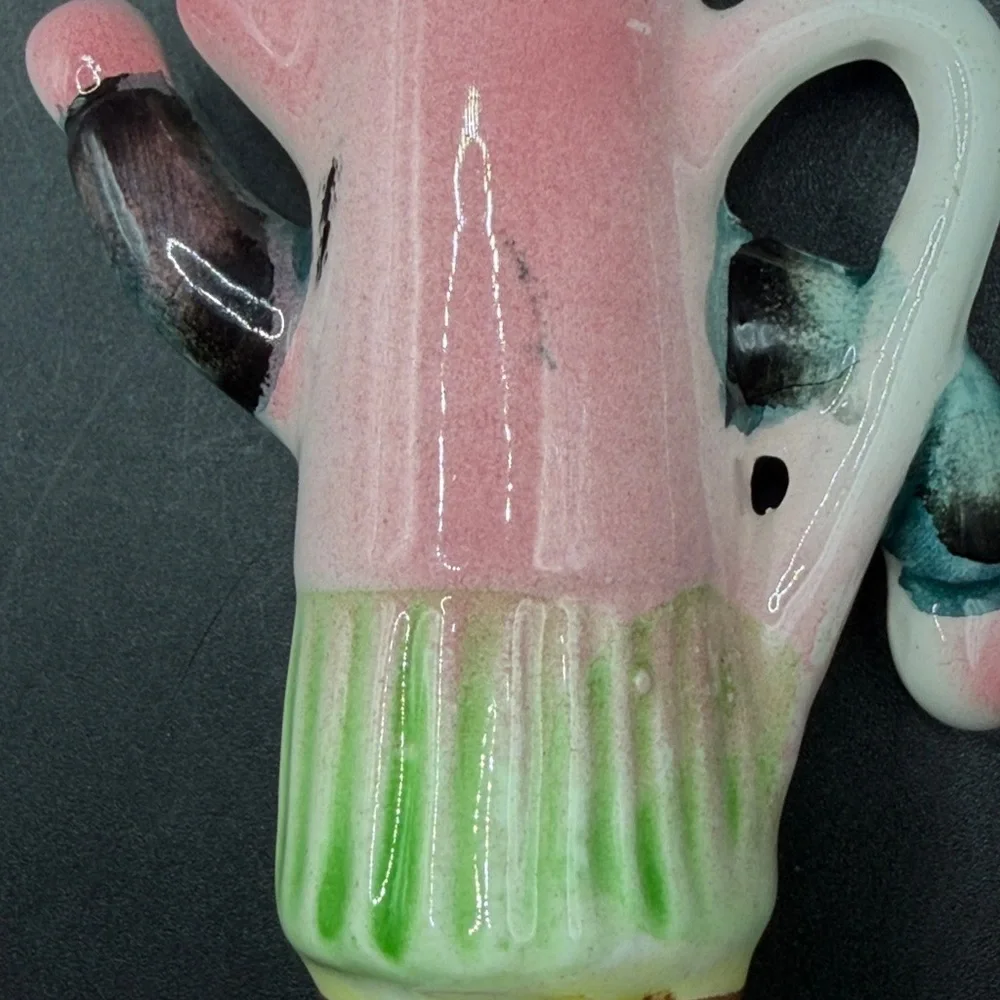 Vintage Hand Painted Anthropomorphic Coffee Pot Figure Ceramic Seasoning Shaker